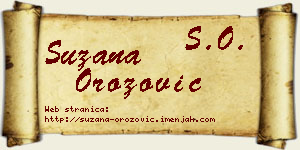 Suzana Orozović vizit kartica